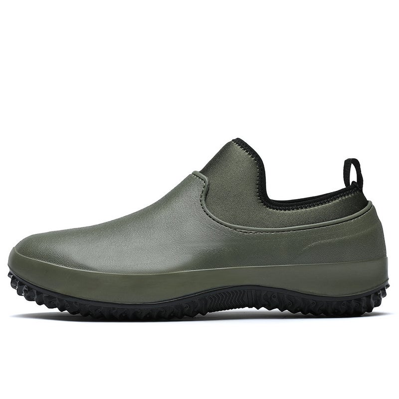 Chef Shoes Kitchen Shoes Eva Water Shoes Men'S And Women'S Catering Low Black Leather Work Shoes Large Size A Generation Of Hair - Image 1