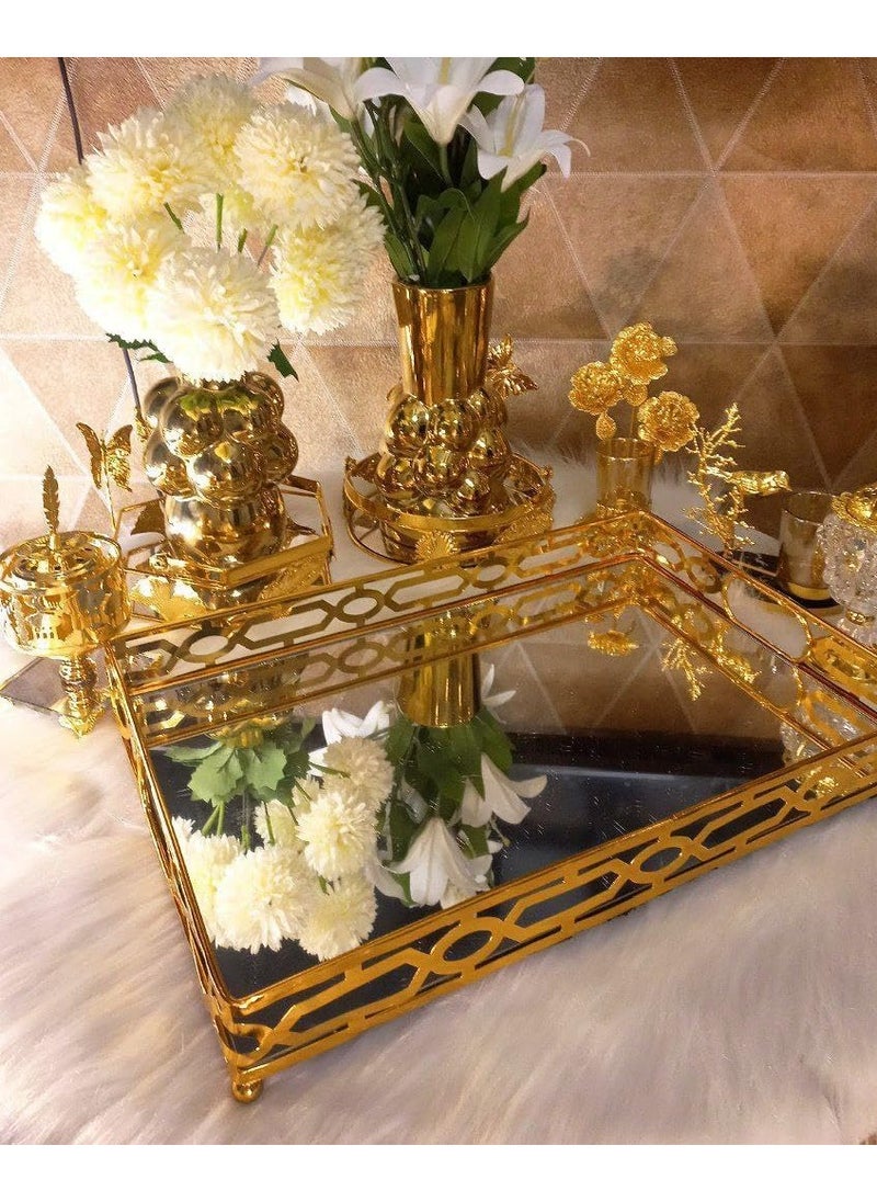 Generic Rectangular metal tray, large size, high quality imported product, Size/45*30  - Image 2