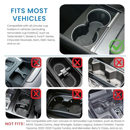 AXVLU Car Tray & Car Desk for Laptop, 360° Rotating Wood Cup Holder Table, Steering Wheel Tray, Car Accessories for Women & Men,Compatible with Tesla Model Y/3/S, Ford F150/Explorer/Maverick & Most Vehicles - Image 2