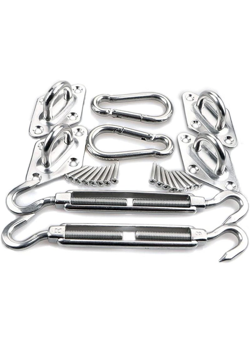 Generic Durable Sun Shade Sail Installation Kit for Garden Triangle and Rectangle 304 Stainless Steel Hardware Accessories  - Image 1
