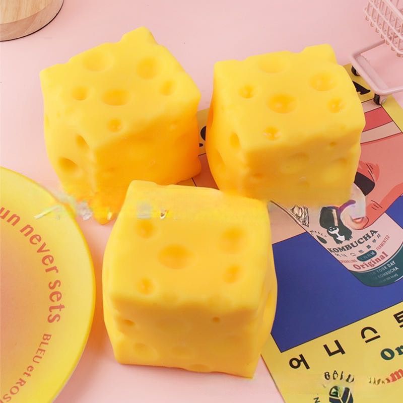 Large Square Cheese Squishy Slow Rebound Stress Relief Toy - Image 2