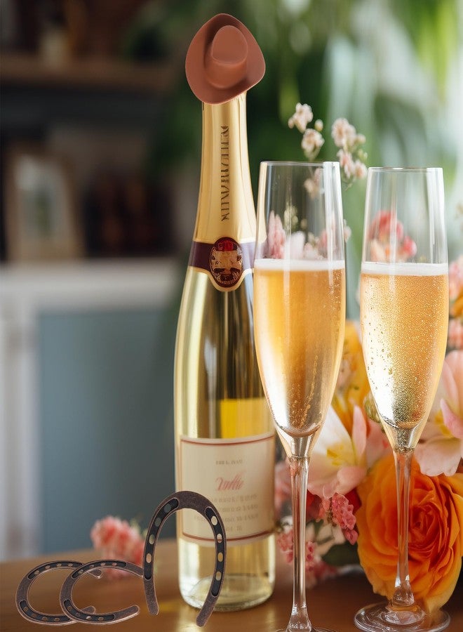 yeabwps 24Pcs Mini Cowboy Hats and Horseshoe Decorations for Western Theme Party, Wedding Centerpieces, Birthday - Image 3