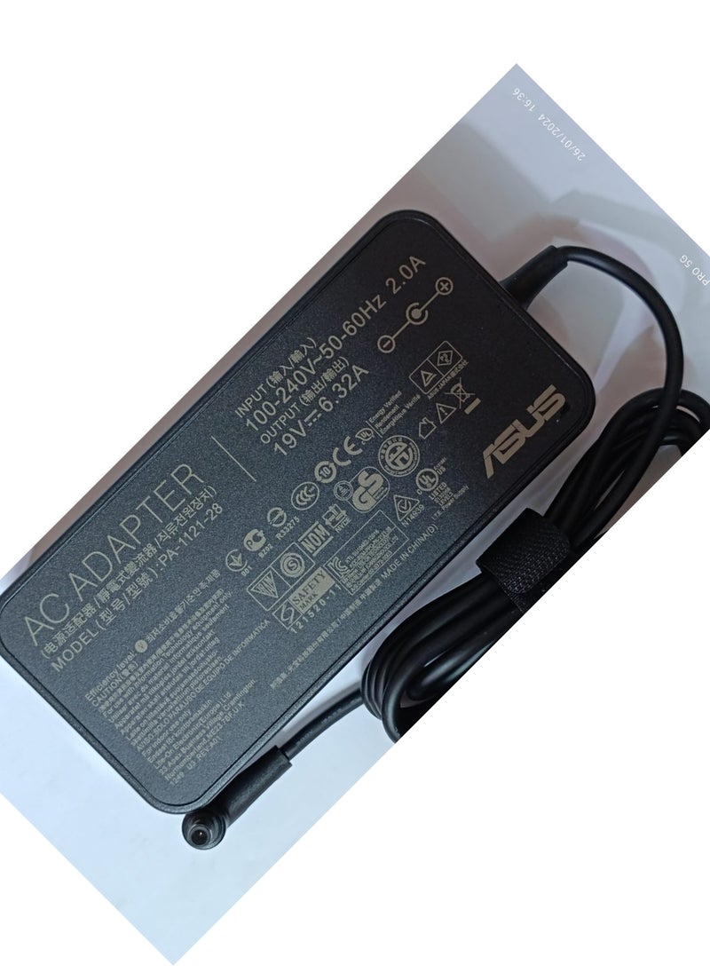 CS AC ADAPTER FOR ASUS LAPTOP 19V 6.32A 6.0*3.7mm. 120W  - Image 1