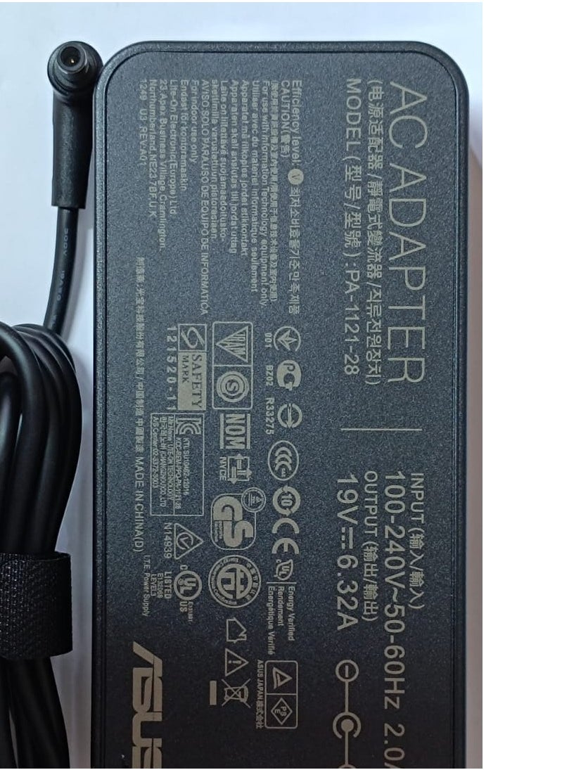 CS AC ADAPTER FOR ASUS LAPTOP 19V 6.32A 6.0*3.7mm. 120W  - Image 2