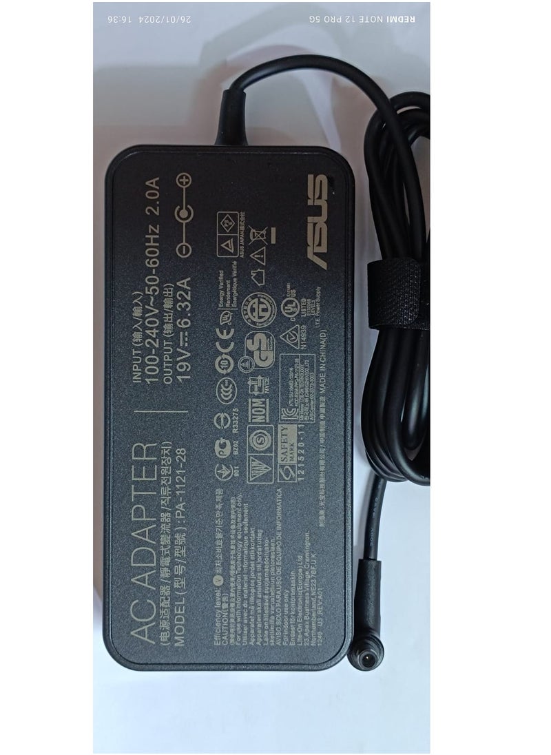CS AC ADAPTER FOR ASUS LAPTOP 19V 6.32A 6.0*3.7mm. 120W  - Image 3