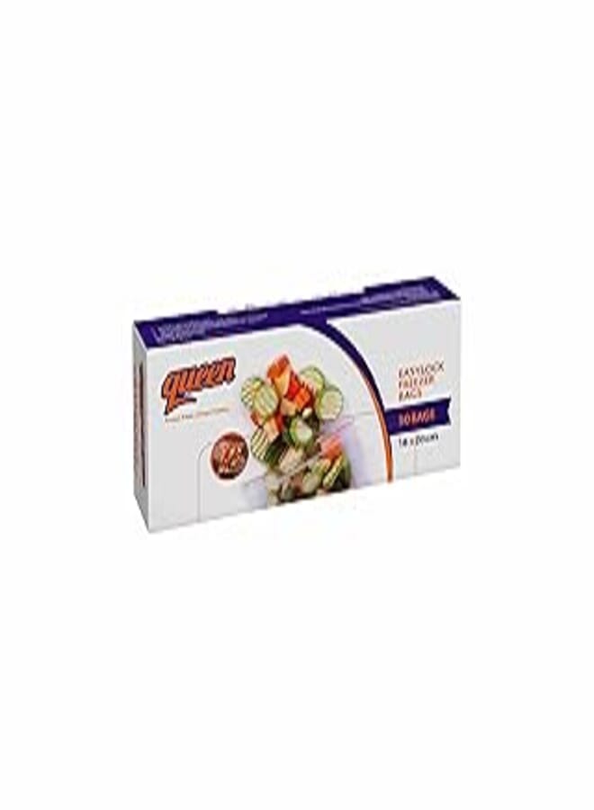 Queen easy lock freezer bags, small, 50 bags - clear