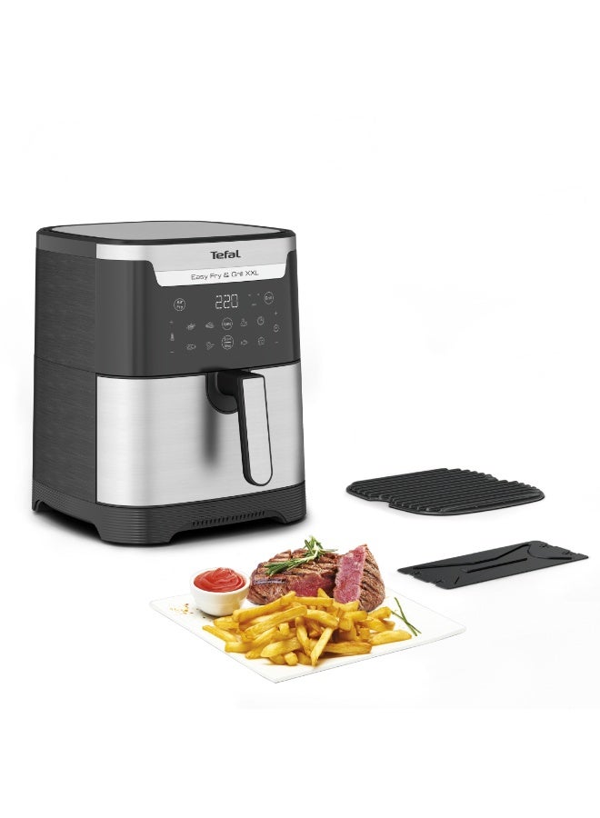 TEFAL Easy Fry & Grill 2-in-1 Air Fryer and Grill | Flexcook Divider for Dual Cooking | Crisp Results | Healthy Cooking | 8 Automatic Programs | 6.5 L | Stainless steel | 2 Years Warranty | EY801D27 6.5 L 1830 W EY801D27 Brushed Steel - Image 2