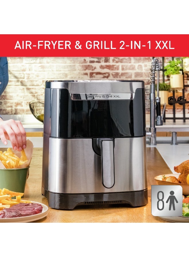 TEFAL Easy Fry & Grill 2-in-1 Air Fryer and Grill | Flexcook Divider for Dual Cooking | Crisp Results | Healthy Cooking | 8 Automatic Programs | 6.5 L | Stainless steel | 2 Years Warranty | EY801D27 6.5 L 1830 W EY801D27 Brushed Steel - Image 3