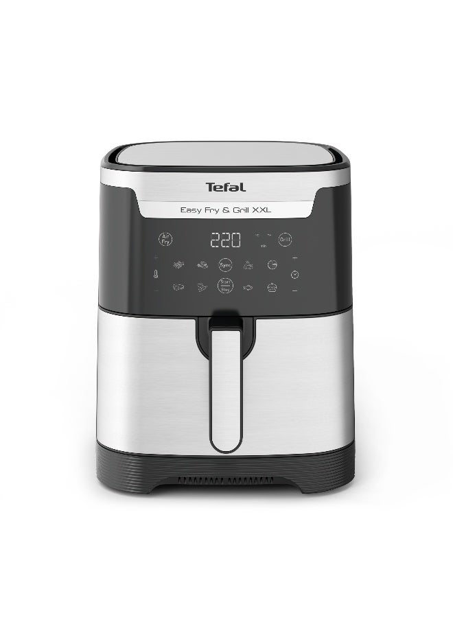 TEFAL Easy Fry & Grill 2-in-1 Air Fryer and Grill | Flexcook Divider for Dual Cooking | Crisp Results | Healthy Cooking | 8 Automatic Programs | 6.5 L | Stainless steel | 2 Years Warranty | EY801D27 6.5 L 1830 W EY801D27 Brushed Steel - Image 1