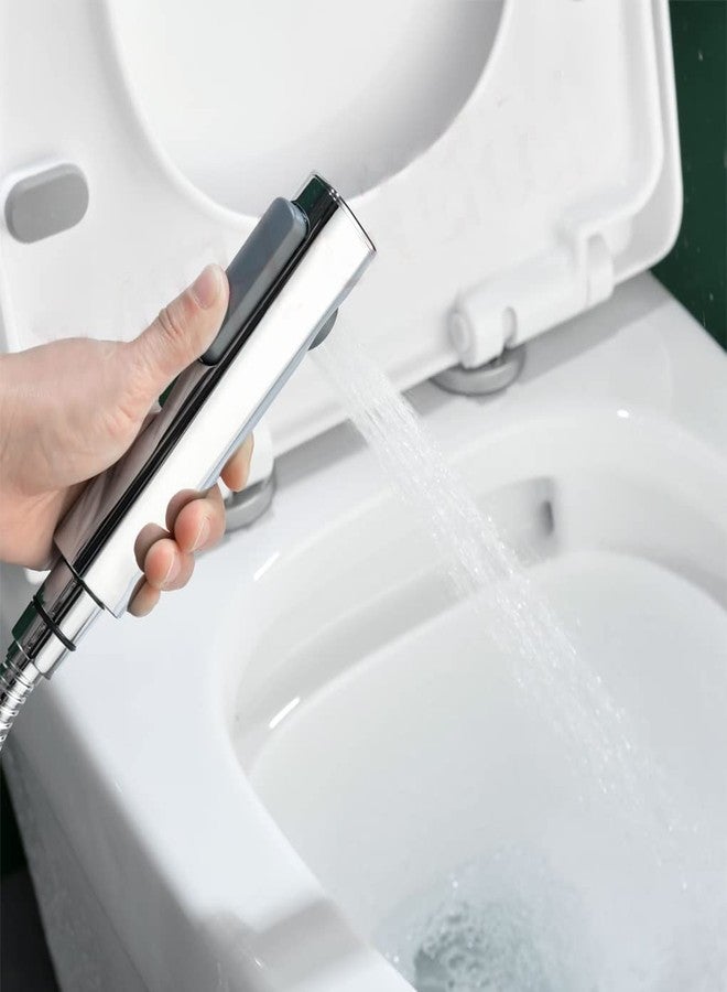 Bathoyum ABS Health Faucet with SS-304 Grade 1.25 Meter Flexible Hose Pipe and Wall Hook, Chrome Finish (Model 2) - Image 5
