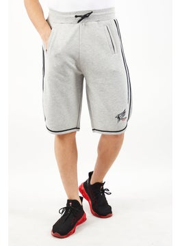 roberto cavalli Men Sportswear Fit Training Shorts, Grey  - Image 1
