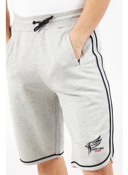 roberto cavalli Men Sportswear Fit Training Shorts, Grey  - Image 3