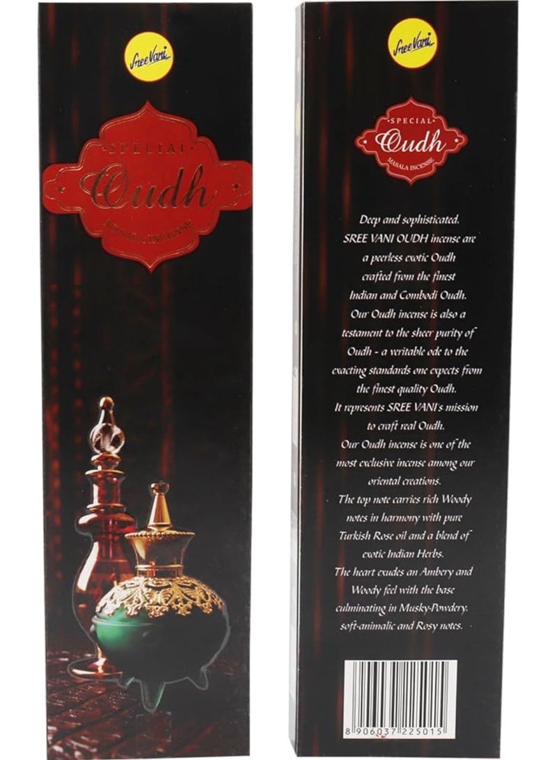 Sree Vani Oud Incense Sticks for Home and Office, 50g (1-piece Pack, Special Cambodian Oud) - Image 3