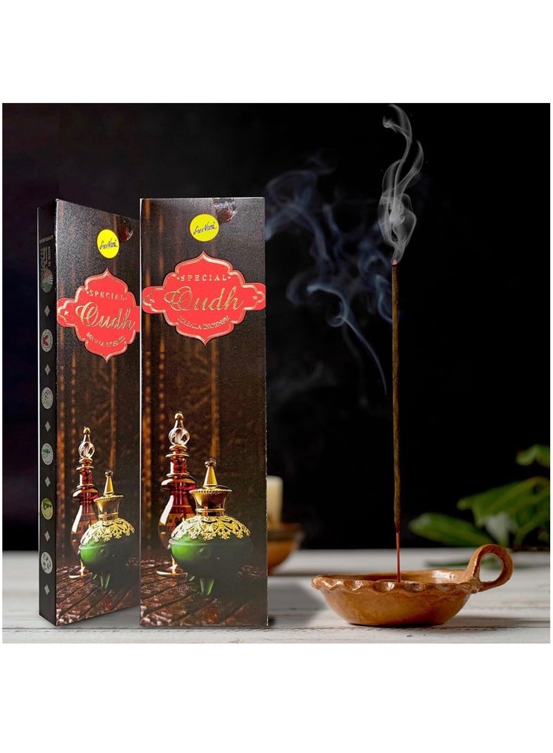 Sree Vani Oud Incense Sticks for Home and Office, 50g (1-piece Pack, Special Cambodian Oud) - Image 1