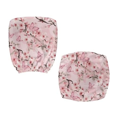 Talayituse Butterfly Cherry Blossom Print Office Computer Chair Covers, Split Stretchable Seat Cover Removable & Washable Rotating Chair Protective Slipcover - Image 3