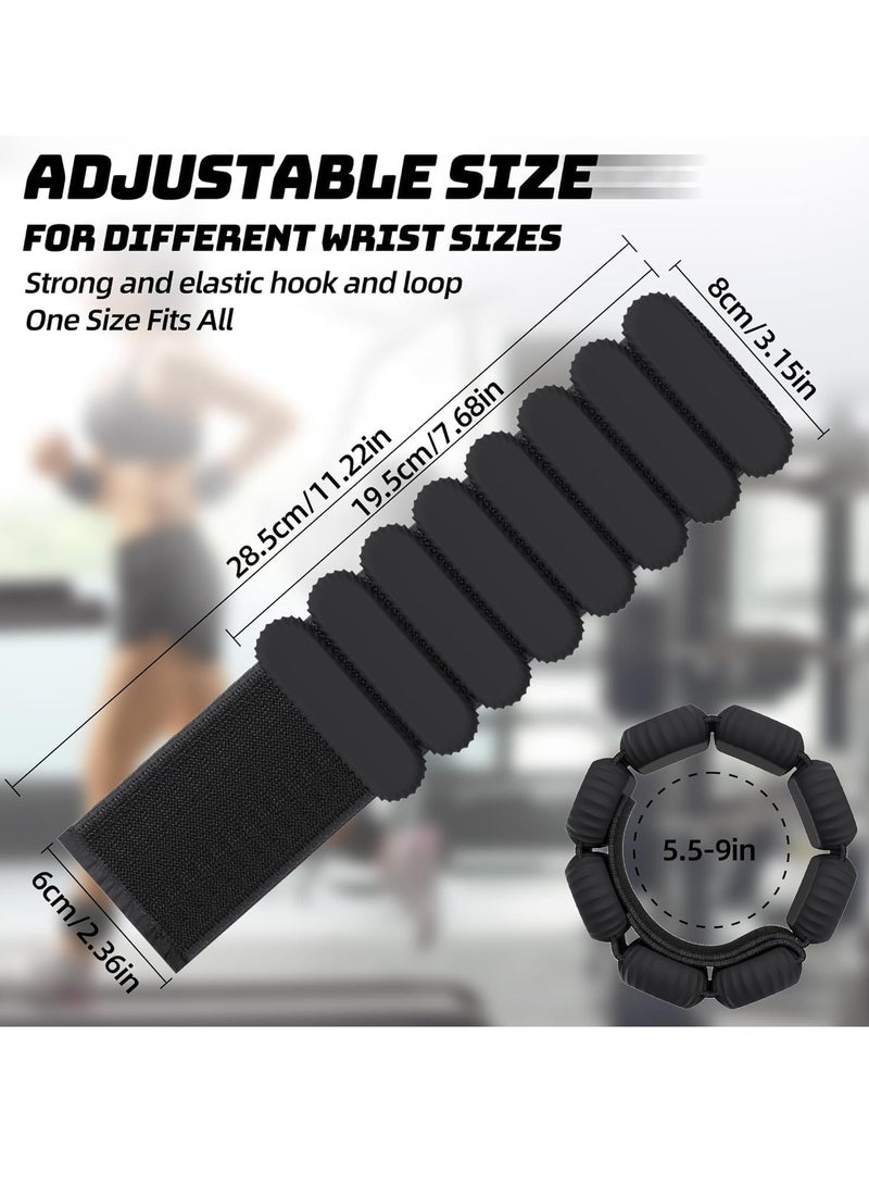Relex Durable Wrist Weights, Pack of 2 Wearable Wrist and Ankle Weights (1 Lb Each), Waterproof Wrist Weights for Women and Men Strength Training, Leg Weights for Yoga, Dance, Pilates, Cardio, Run (Black) - Image 2
