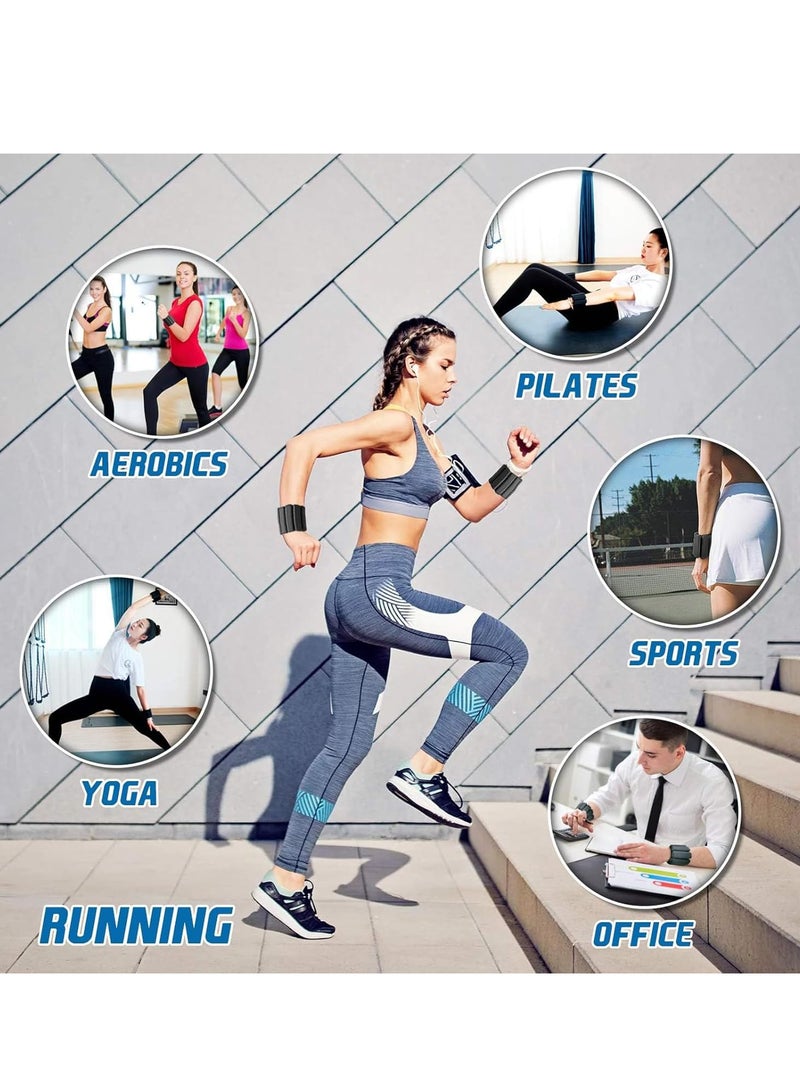 Relex Durable Wrist Weights, Pack of 2 Wearable Wrist and Ankle Weights (1 Lb Each), Waterproof Wrist Weights for Women and Men Strength Training, Leg Weights for Yoga, Dance, Pilates, Cardio, Run (Black) - Image 4