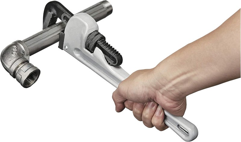 TENGTOOLS Teng Tools 12 Inch Heavy Duty Lightweight Aluminum Straight Pipe Wrench Plumbing Tool - PWC12 - Image 3