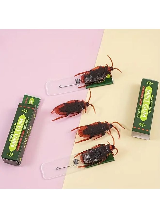 6 Pcs Realistic Cockroach Chew Gum Prank Fake Bug Gag Gifts For Adults Halloween - Image 5