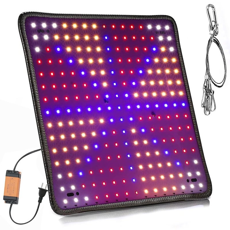 لوحة إضاءة LED بقدرة 8500 واط، 225 مصباح LED كامل الطيف للنباتات الداخلية لزهرة الخضار، تغطية عالية الكفاءة تصل إلى 32.5 قدم مربع، مع شماعة ومؤقت - Image 1