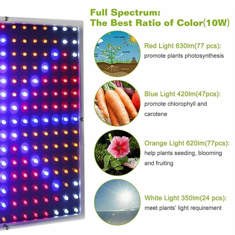 لوحة إضاءة LED بقدرة 8500 واط، 225 مصباح LED كامل الطيف للنباتات الداخلية لزهرة الخضار، تغطية عالية الكفاءة تصل إلى 32.5 قدم مربع، مع شماعة ومؤقت - Image 4