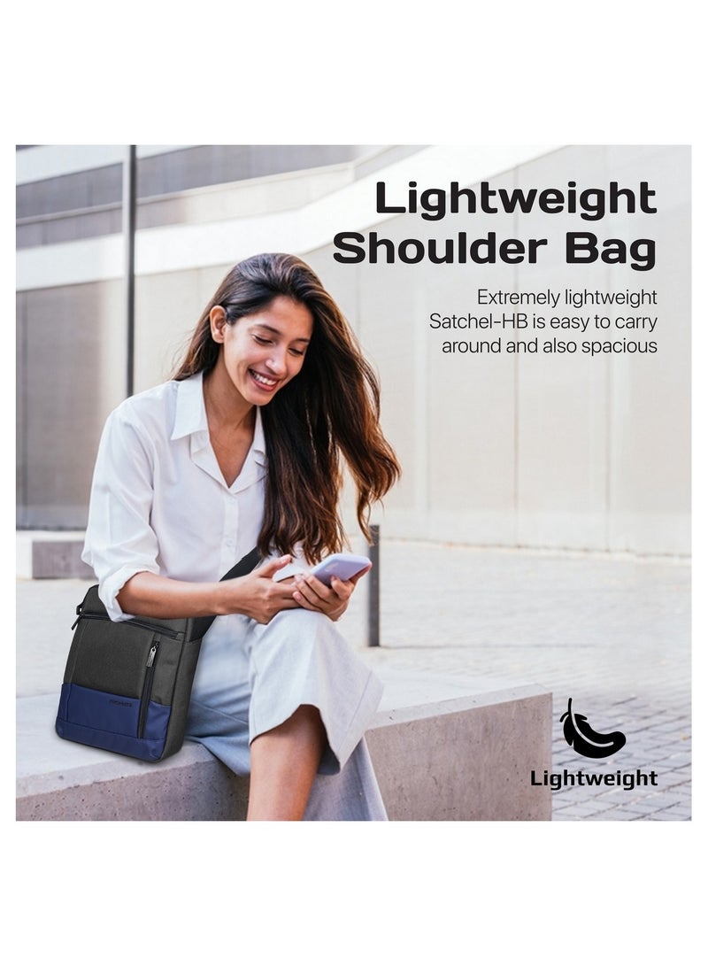 PROMATE Shoulder Bag, Sleek Stylish 13-Inch Tablet And Laptop Hand Bag With Secure Zipper, Water-Resistance, Lightweight Design, Front Storage Pocket For Macbook Air, Ipad Air, Dell Xps 13, Satchel-Hb Blue - Image 4