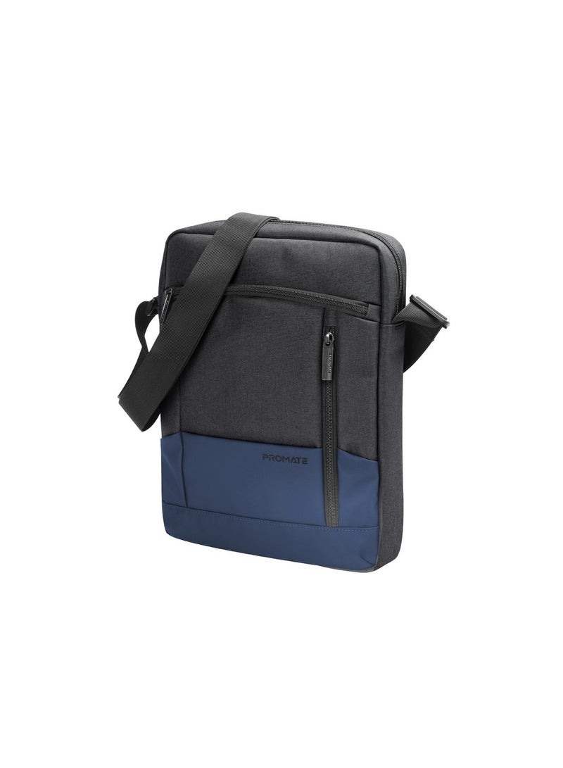 PROMATE Shoulder Bag, Sleek Stylish 13-Inch Tablet And Laptop Hand Bag With Secure Zipper, Water-Resistance, Lightweight Design, Front Storage Pocket For Macbook Air, Ipad Air, Dell Xps 13, Satchel-Hb Blue - Image 1