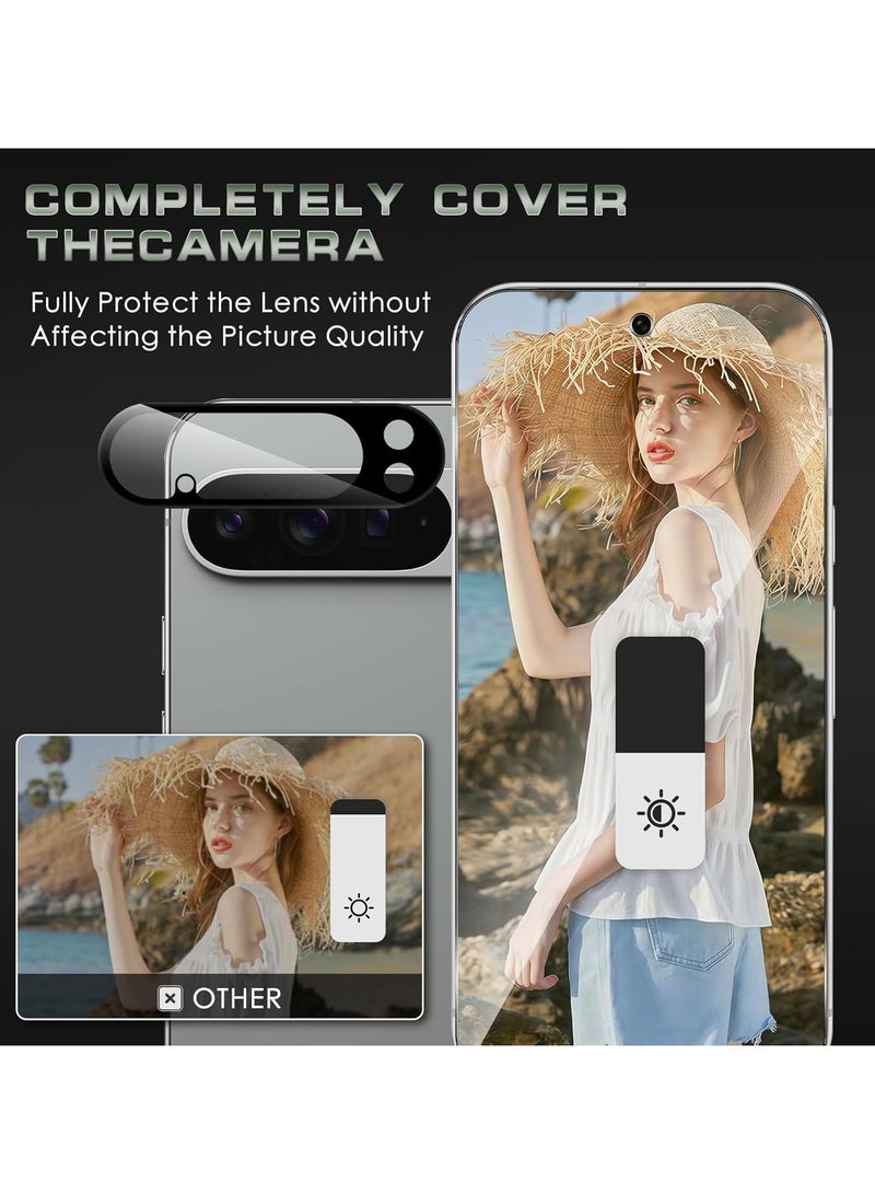 general [2+2-piece set] Privacy screen protector compatible with Google Pixel 10 Pro XL 5G, featuring camera lens protection, full-coverage 9H tempered glass film, ultra-clear, scratch-resistant, bubble-free. - Image 4