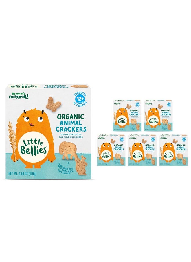 Little Bellies - Little Bellies Organic Animal Crackers Toddler Snack (Pack of 5 x 4.58 oz Individual Packs) - Image 1