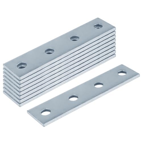 heneng 9 Pcs 4 Hole Flat Plate Fitting for 1-5/8" Strut Channel, Splice Plate Connector Bracket, 3/16" Thick - Image 4