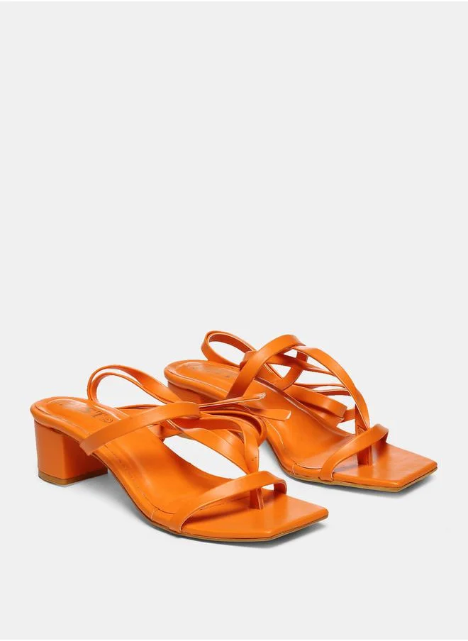 GNIST Tie Up Strappy Block Heel Sandals by Styli
