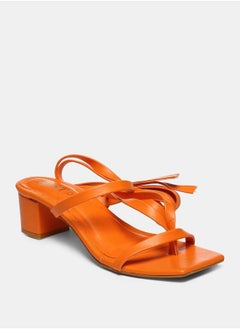 GNIST Tie Up Strappy Block Heel Sandals by Styli  - Image 1