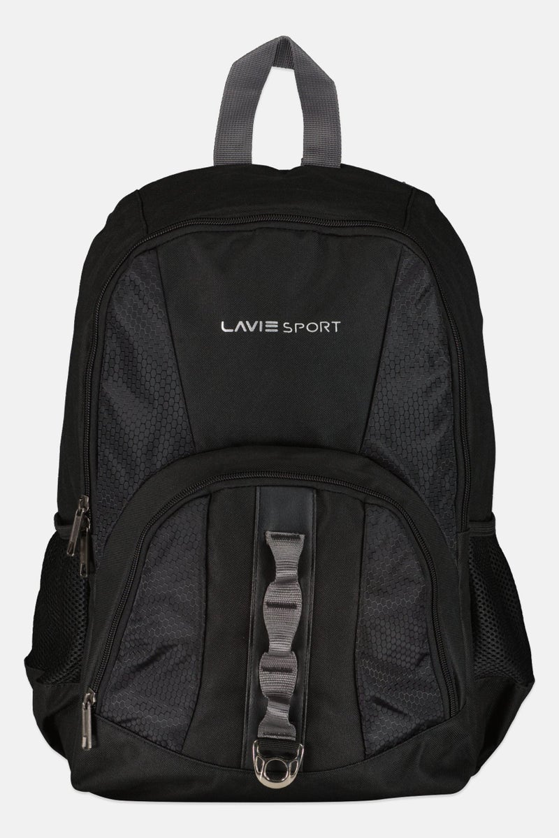 Lavie حقيبة ظهر للرجال بشعار العلامة التجارية، سوداء - Image 1