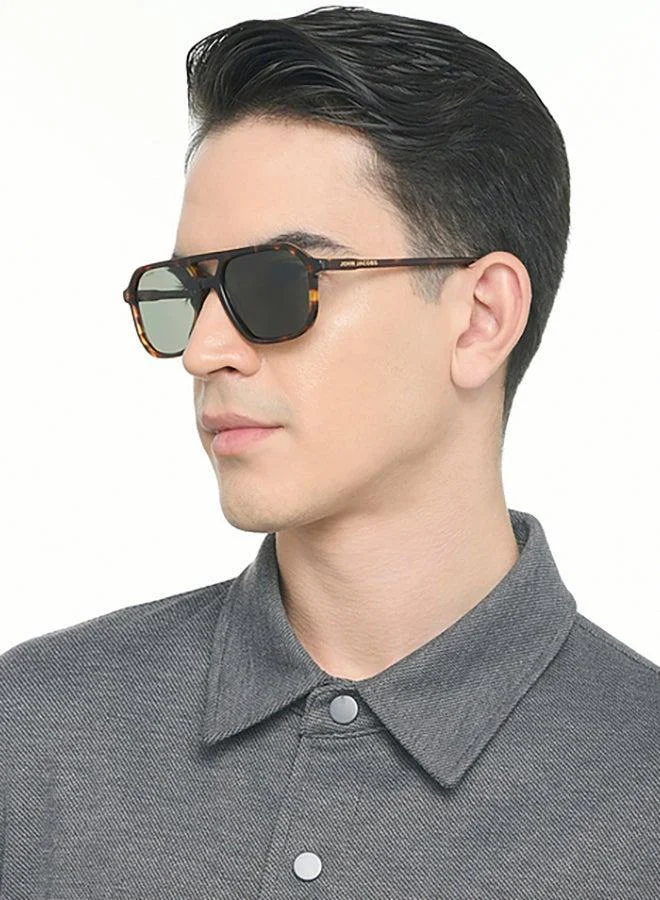 جون جاكوبس نظارة شمسية جون جاكوبس  - مستطيلة بإطار كامل بني أسود