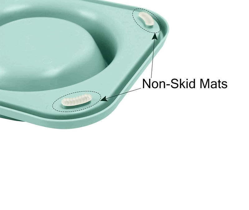 L.D.Dog Cat Food Bowls, Cat Bowls Non-Skid and Non-Spill Silicone Pads with PP Stand, Removable Stainless Steel Food and Water Dishes for Cats, Small Size Dogs - Image 4