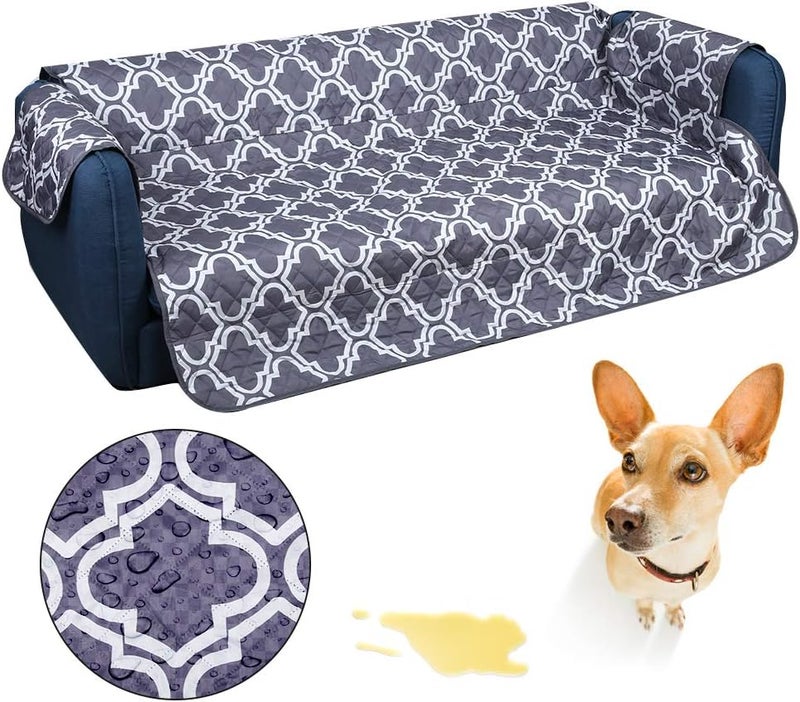 Pet Sofa Cushion Waterproof Dirty Resistant for Double Sofa Gray Printing Polyester Pongee (Double: 116 * 188cm) (: 116 * 188cm) - Image 3