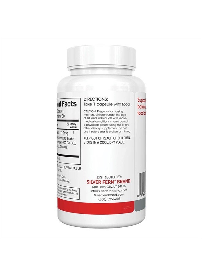 Silver Fern Bloat & Gas Relief Digestive Enzyme Blend - 1 Bottle = 30 Servings - FODMAP & Bloating Digestion Supplement with Tolerase L, Pectinase & More (1 Bottle) - Image 3
