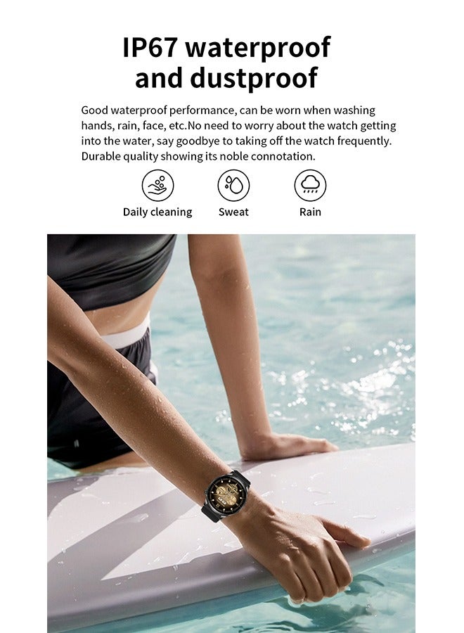 RollsTimi  Men's Smart Watch 1.43-Inch High-Definition Touch Screen, TWS Organizer , IP67 Waterproof And Dustproof, Health Monitoring Sports Watch,T98 Steel Band Black - Image 4