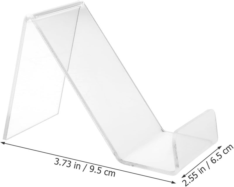 4pcs Transparent Acrylic Cell Phone Display Stands Desk Holders for Retail Show Racks Lightweight Smartphone Holders for Home Office Business Use - Image 2