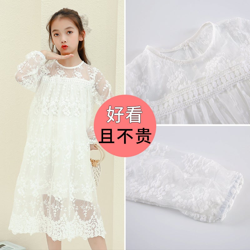 Zhongda Girls Korean Style Dress Lace Dress Long Sleeve Princess Dress 2025 Autumn New Dress Dress - Image 5