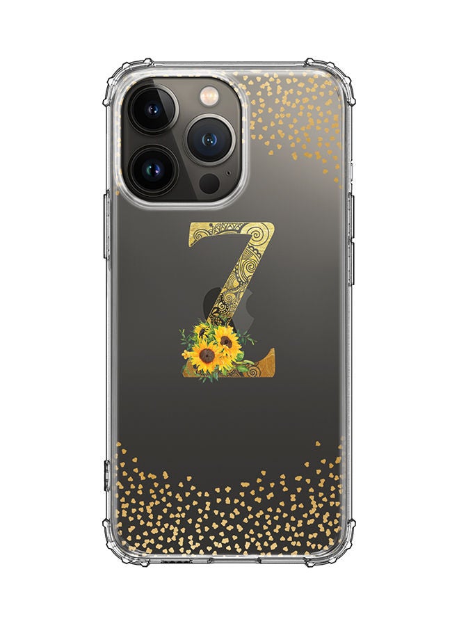 Stylizedd Monogram Design Classic Clear Cover for Apple iPhone 13 Pro Case Soft TPU Gel Thin Transparent Flexible Cover - Z - Image 1