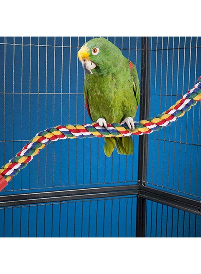 جلوجلو مجثم حبل الطيور، حبل قطني ملون قابل للانحناء والمضغ، حامل مجثم للببغاوات، البادجي، الببغاء، الكوكتيل، الكونيور، طائر الحب، العصافير، الكناري (S) - Image 5