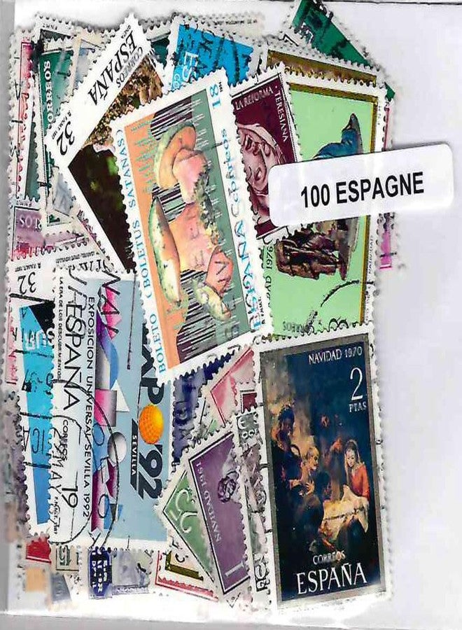 Prophila Collection Spain 100 Various Stamps (Stamps for Collectors)