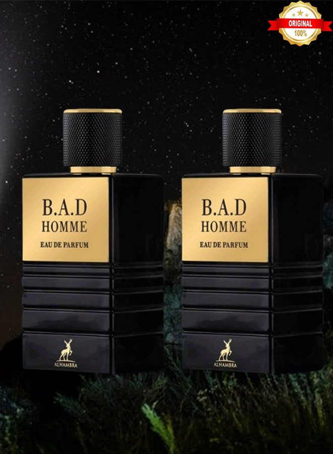 MAISON ALHAMBRA 2 Pieces Bad Homme Perfume 100ml EDP - Image 1