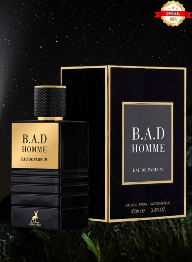 MAISON ALHAMBRA 2 Pieces Bad Homme Perfume 100ml EDP - Image 2