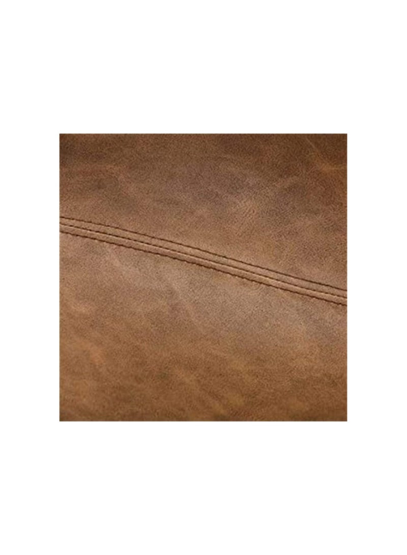 LANNY Vintage Modern Design Dining Chair T1008 Brown PU Faux Leather Seat & Black Metal Base Chair for Dining Room, Living Room, Restaurant and Bedroom Set of 2 - Image 3