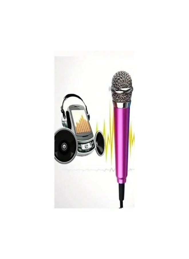 ميكروفون صوت ستيريو صغير، قطعة واحدة، تصميم متوافق مع الموبايل والكمبيوتر المكتبي، مكبر صوت للميكروفون بتصميم محمول ومتعدد الوظائف للغناء بنمط كيه تي في، لون وردي، USB - Image 2