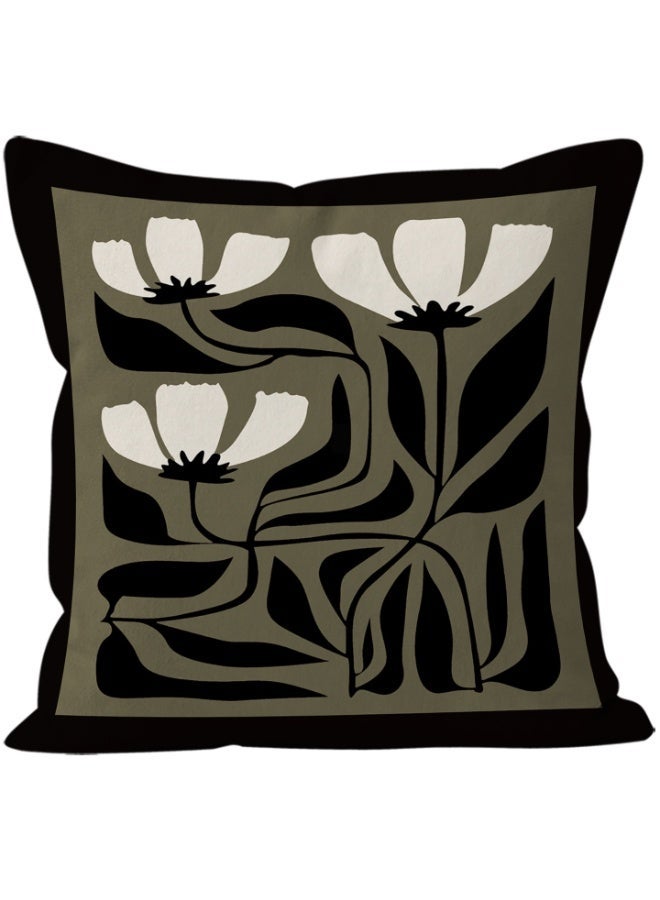 AuliceVerse Ramadan Home Essential –A Set of 4 Mediterranean-Style Deep Olive Green Square Cushion Covers | Double-Sided Printing, Durable, Fade-Resistant, Soft & Skin-Friendly for Sofa, Bed, Car & Living Room - Image 4