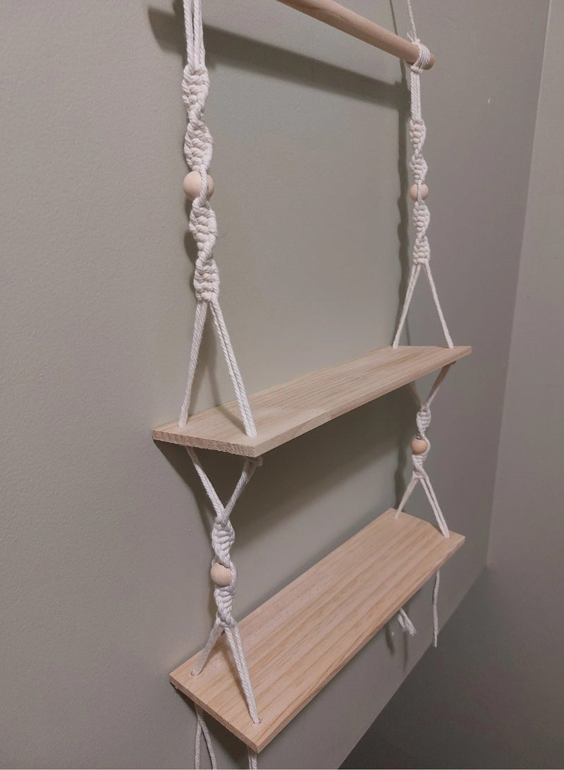 انتيكيانو رف حائط خشبي - Image 2