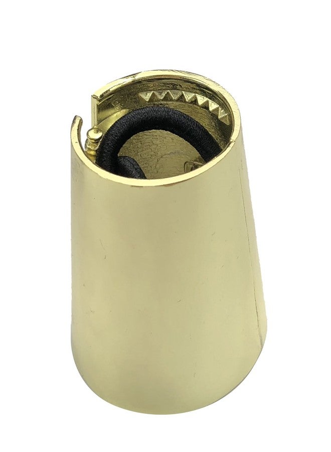 KINFENE 2 Pack Metal Ponytail Horsetail Buckles with Smooth Alloy Bands - Simple Elastic Hair Rings for Long Hair (Gold) - Image 3